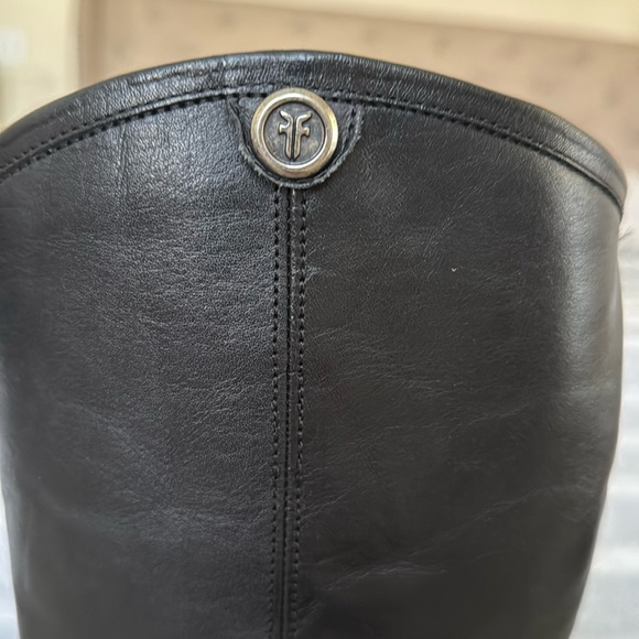 Frye Melissa Black Leather Tall Boots - Picture 9 of 12
